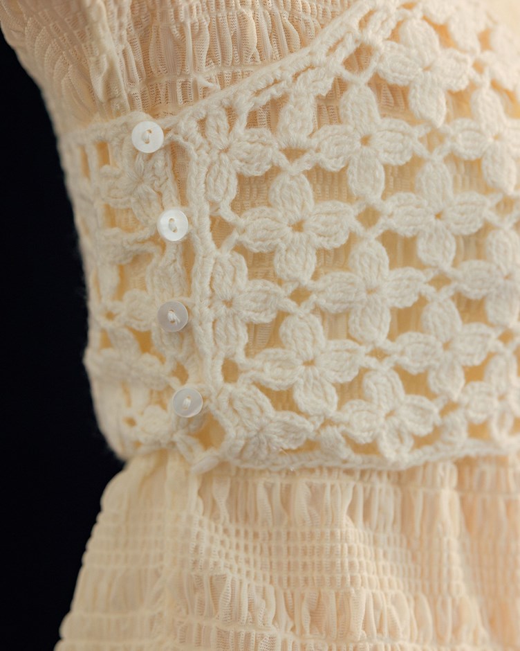日系手工鉤花針織背心