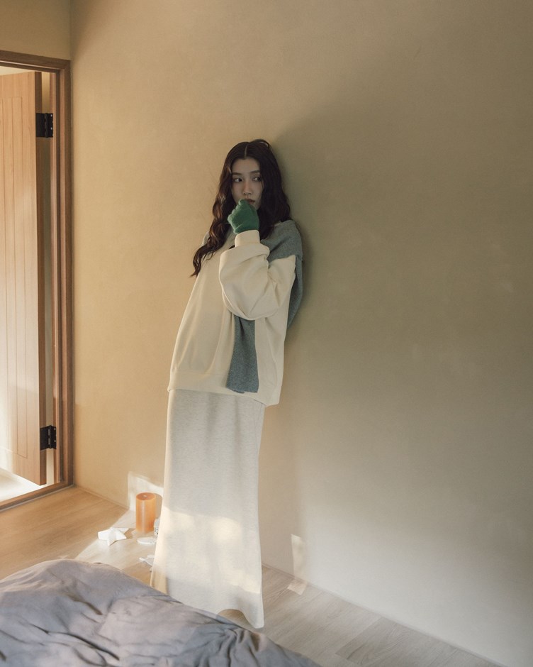 PROJECT.M 修身前開岔彈性長裙