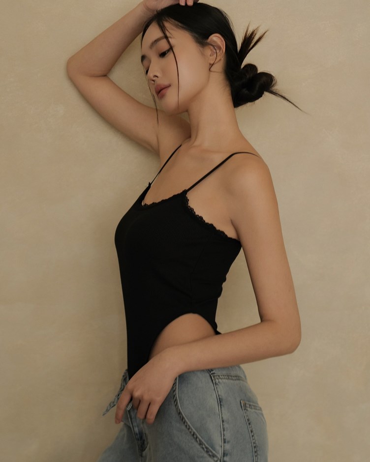 羅紋細肩連體BRA TOP