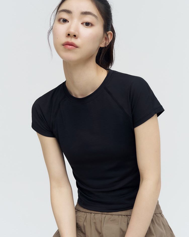 涼感降溫連袖合身TEE