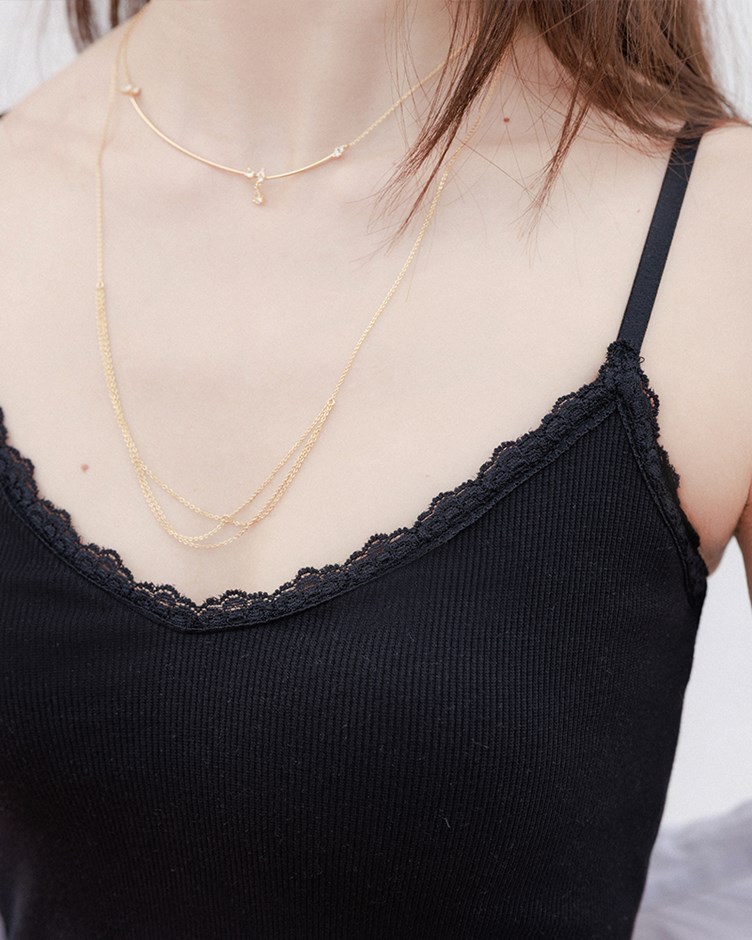 V領蕾絲細肩帶BraTop