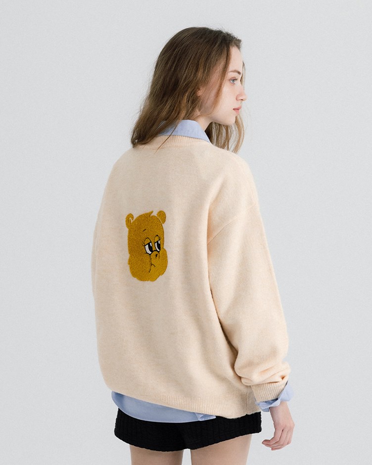 Bobby&Bella熊臉刺繡針織上衣