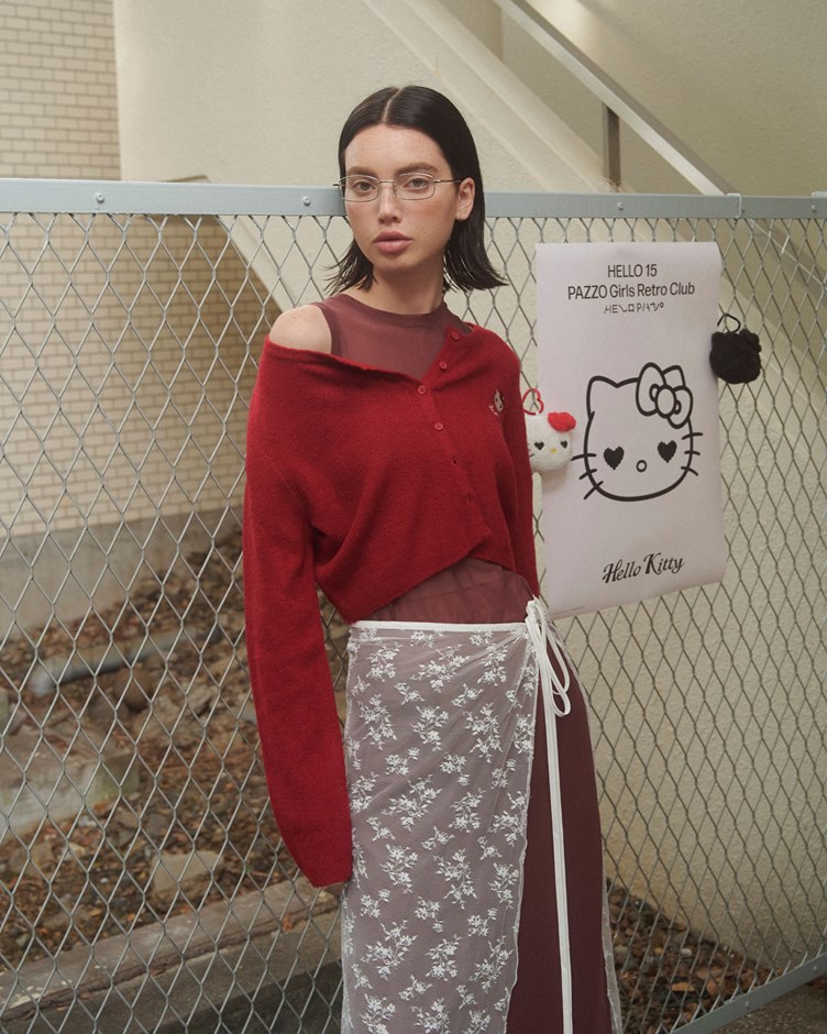 HELLO KITTY造型圓領針織外套