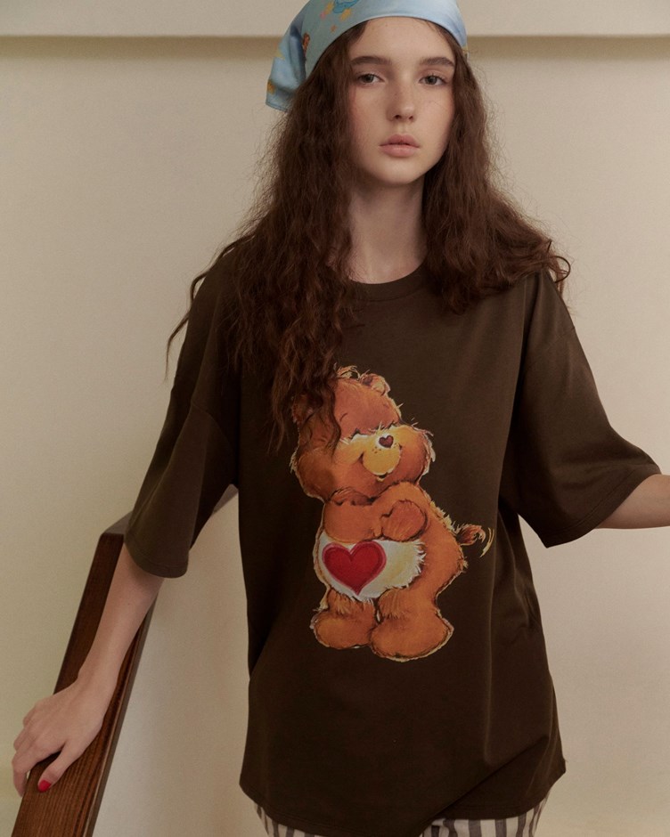 CARE BEARS微笑人物印花TEE