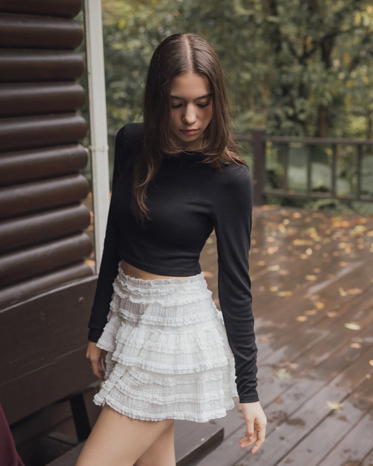 圓領短版LOGO長袖(22)