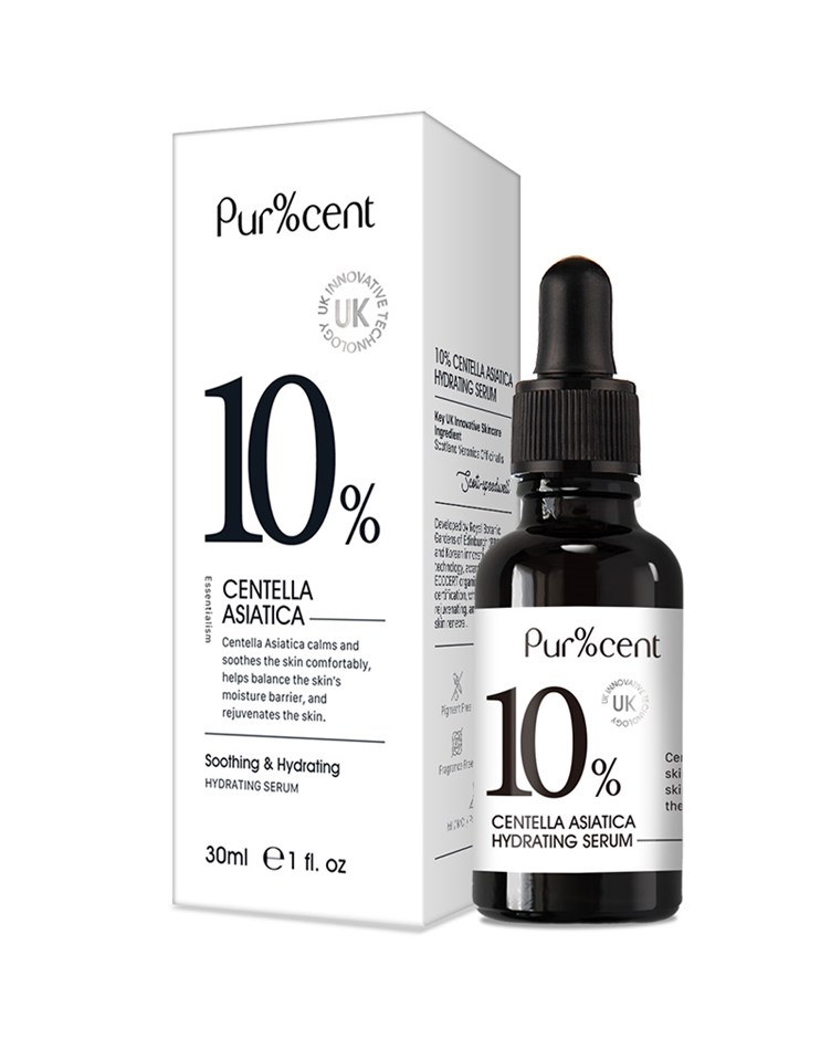 PUR%CENT 10%積雪草賦活水嫩精華30ml (效期2027/06月 公司貨)