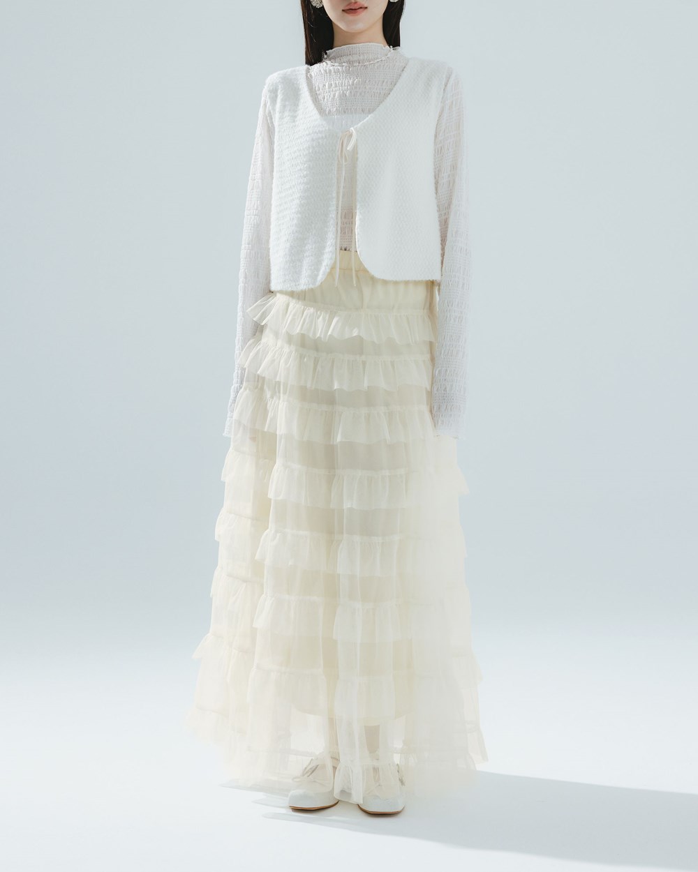 多層次網紗澎澎長裙