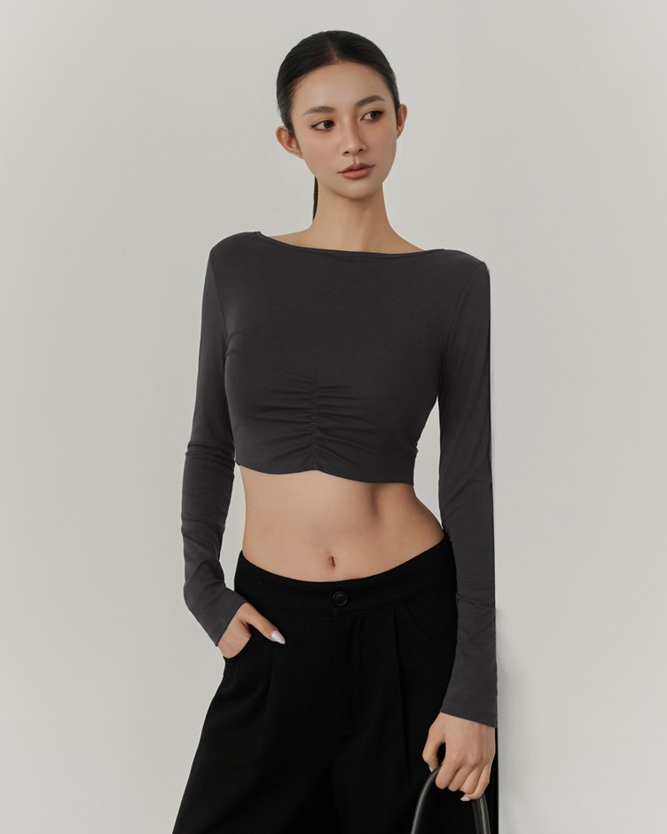 2WAY彈力棉質長袖上衣