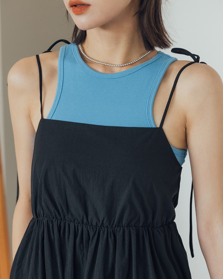 PROJECT.M 直羅紋削肩BRA TOP