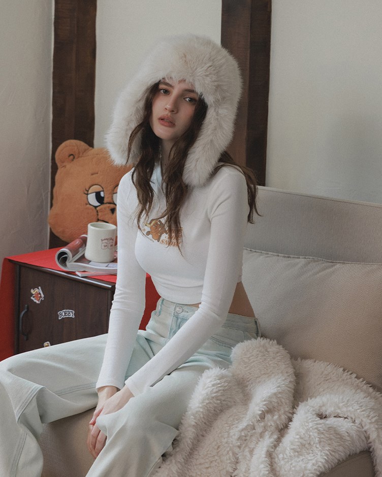 Bobby&Bella滑雪印刷長袖上衣