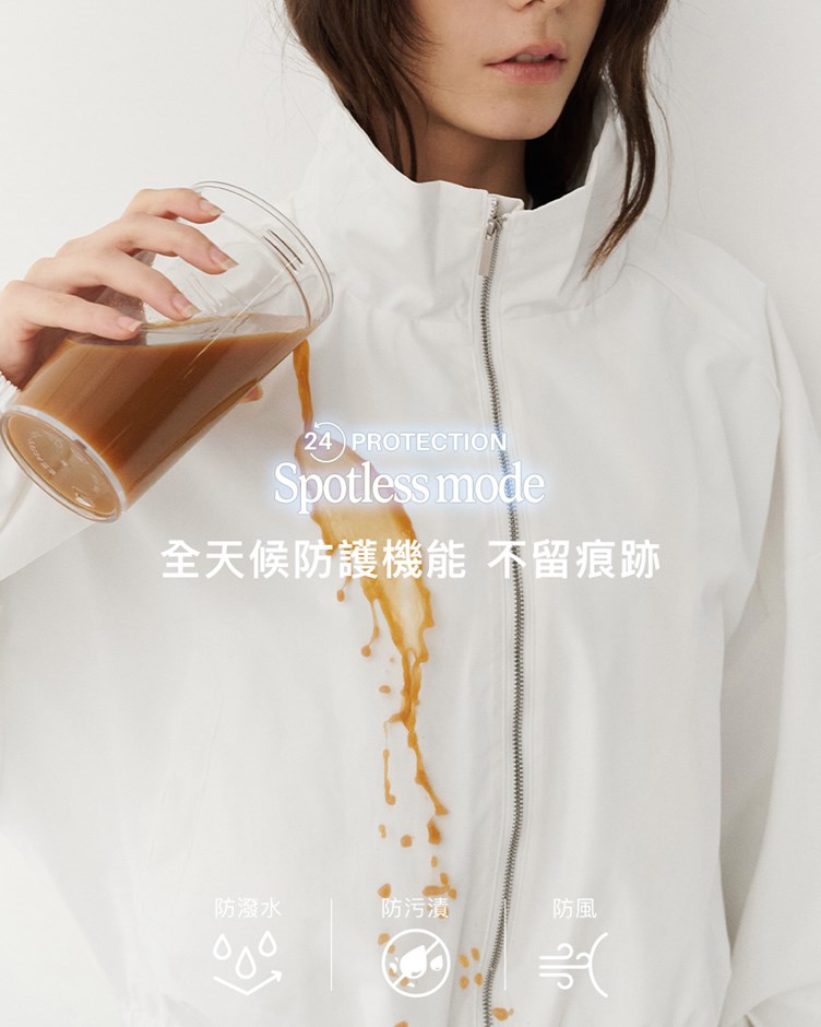 品牌LOGO抗污防潑水翻領防風夾克