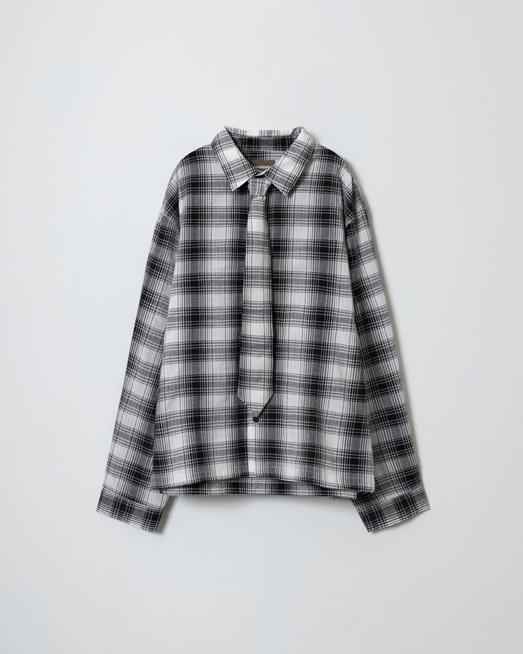 復古棉質格紋襯衫