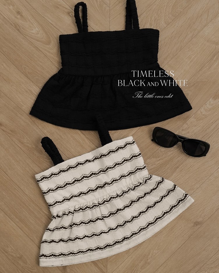 法式波紋傘擺背心(KID)