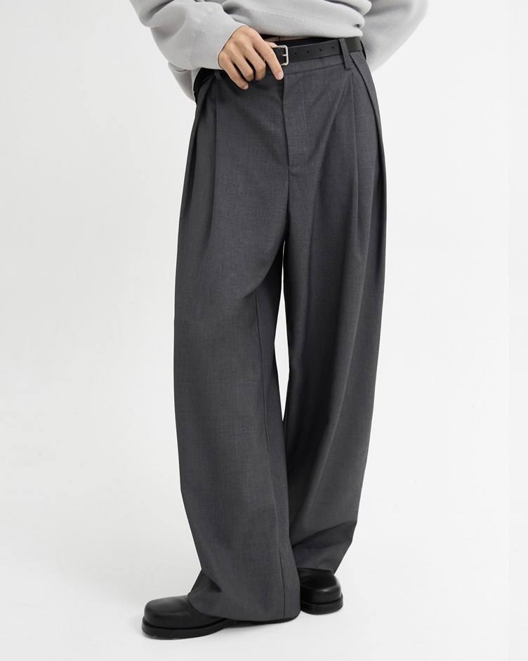 雙褶西裝寬褲 (立體抗皺西裝褲)
