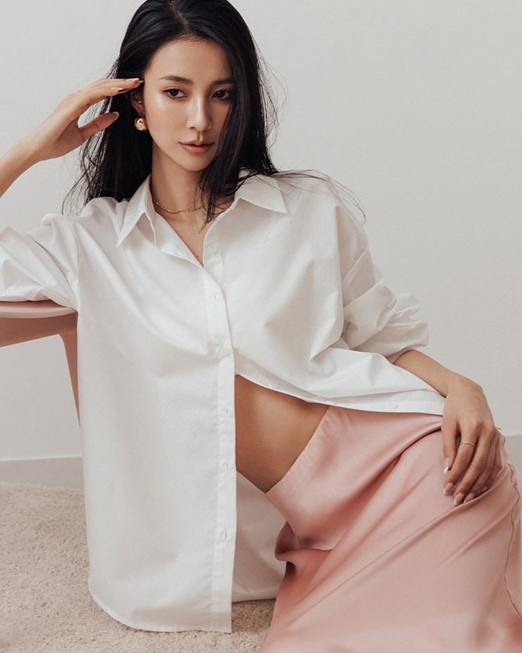 休閒澎袖寬鬆襯衫