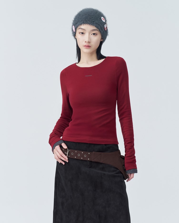 天絲羊毛雙面穿長袖TEE