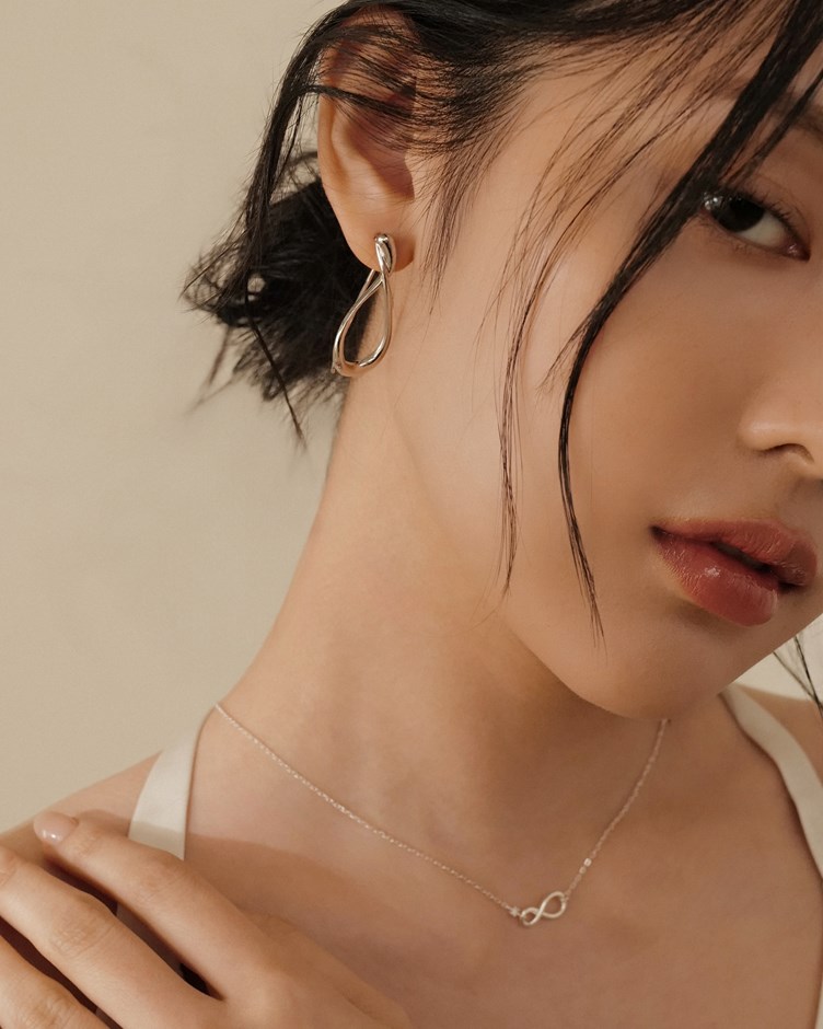 極簡無限金屬耳環