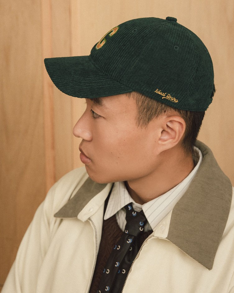 GGC貼布繡C燈心絨棒球帽(金針菇&黃大謙聯名款)