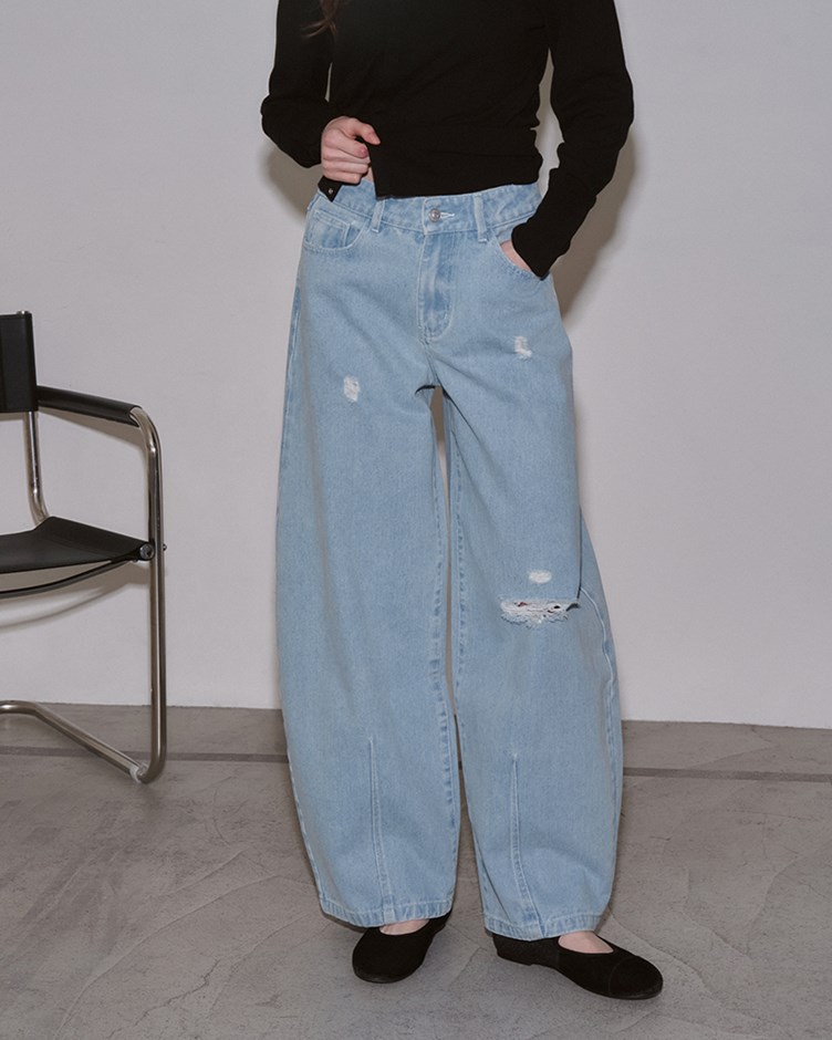 (預購4月中出貨)水洗霧感廓型牛仔褲(ME.)