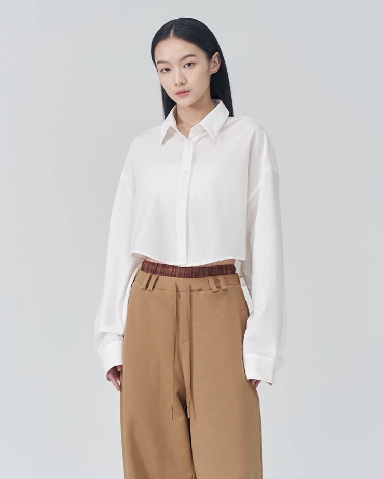 高密織仿羊毛短版襯衫（12/01 22:00開賣）