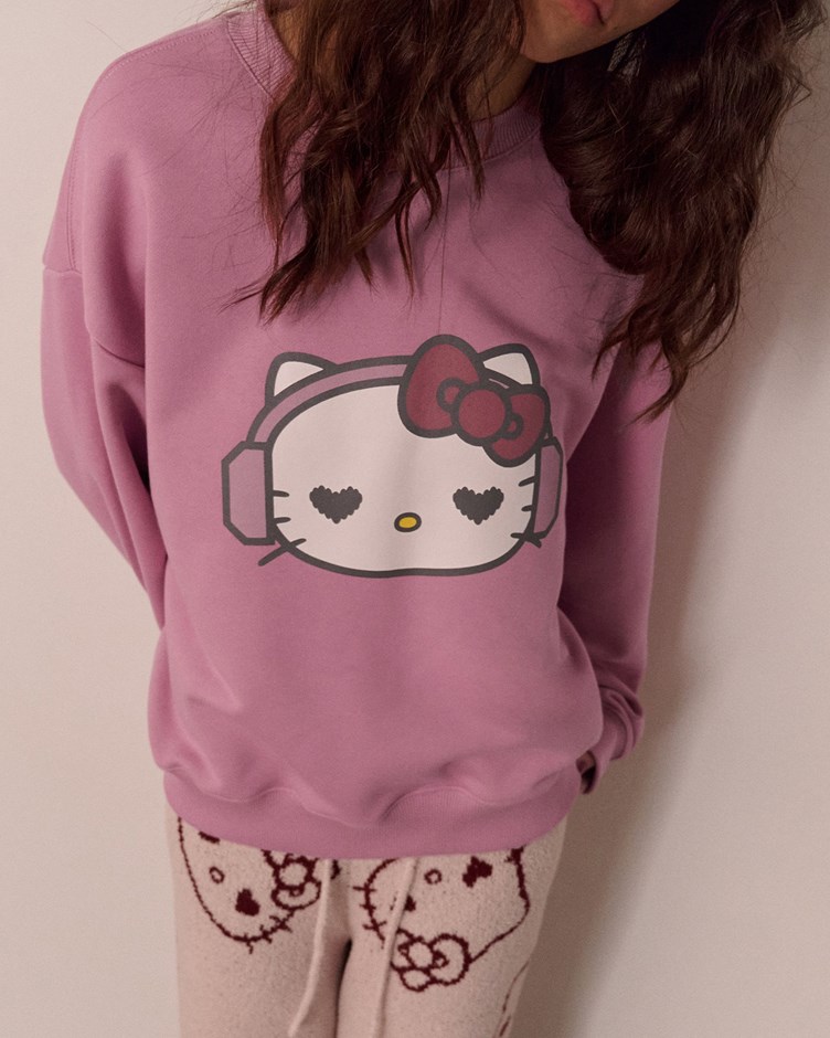 HELLO KITTY 大臉造型大學TEE