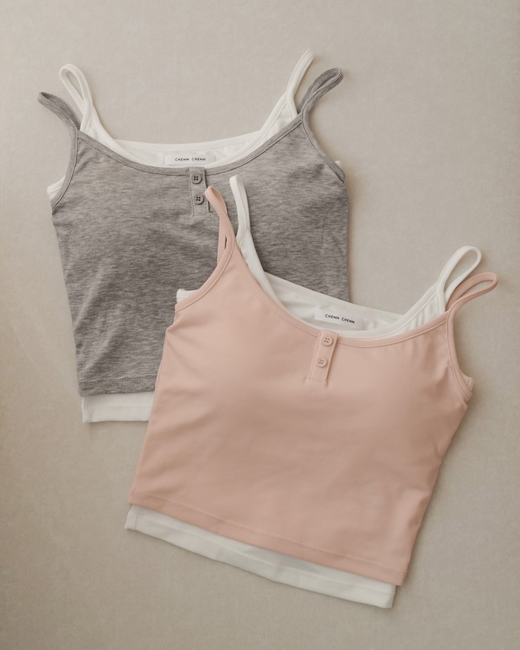 假兩件細肩天絲BRATOP