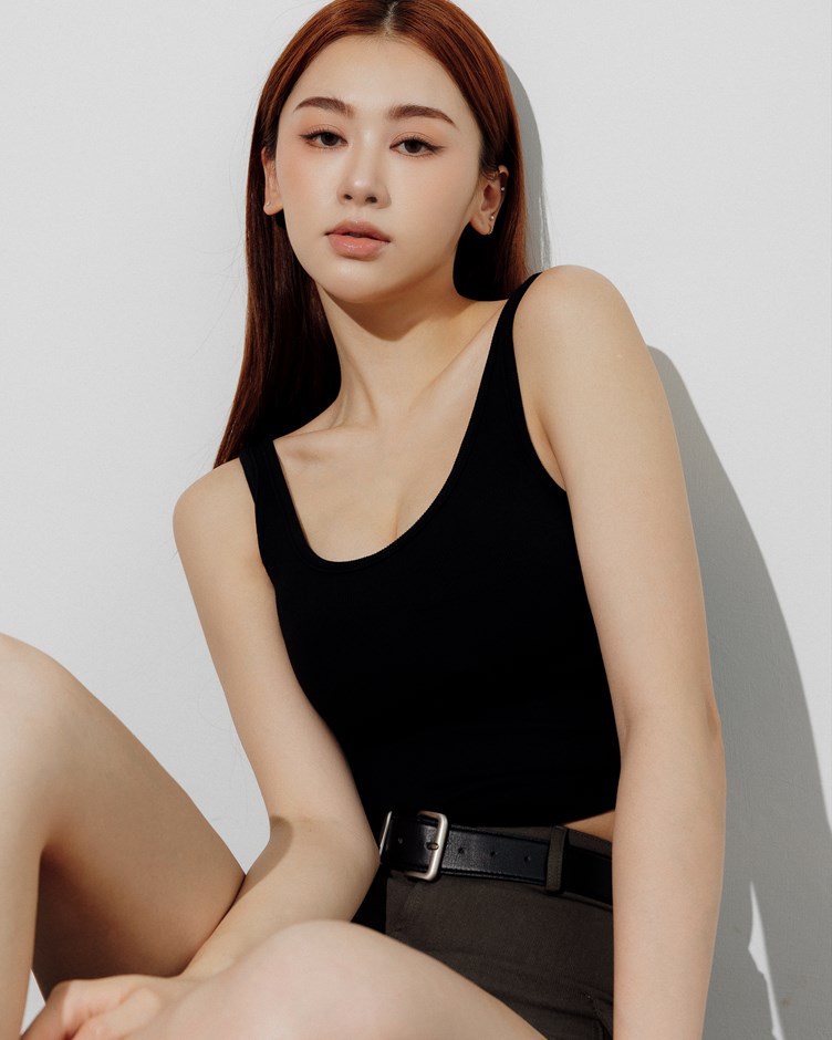 mi金屬標羅紋BRA TOP