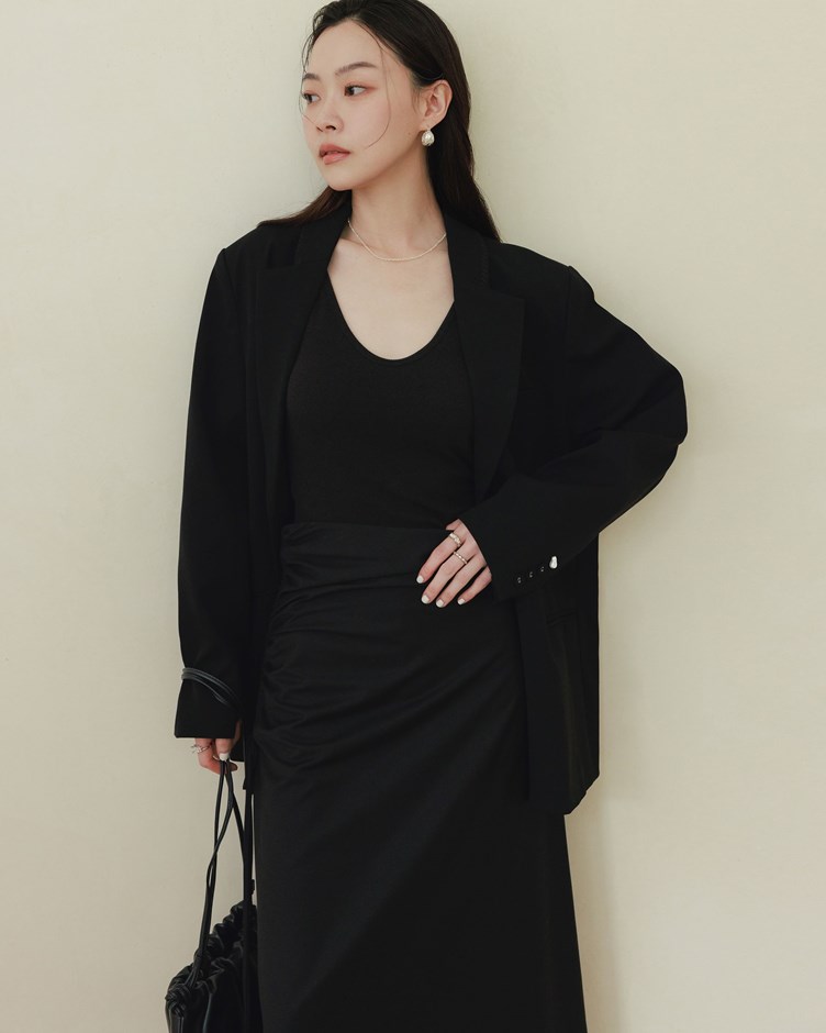 質感刺繡珍珠袖釦西裝外套