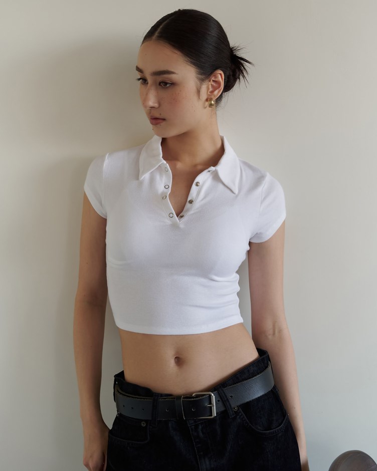 MIT POLO領柔彈小辣上衣