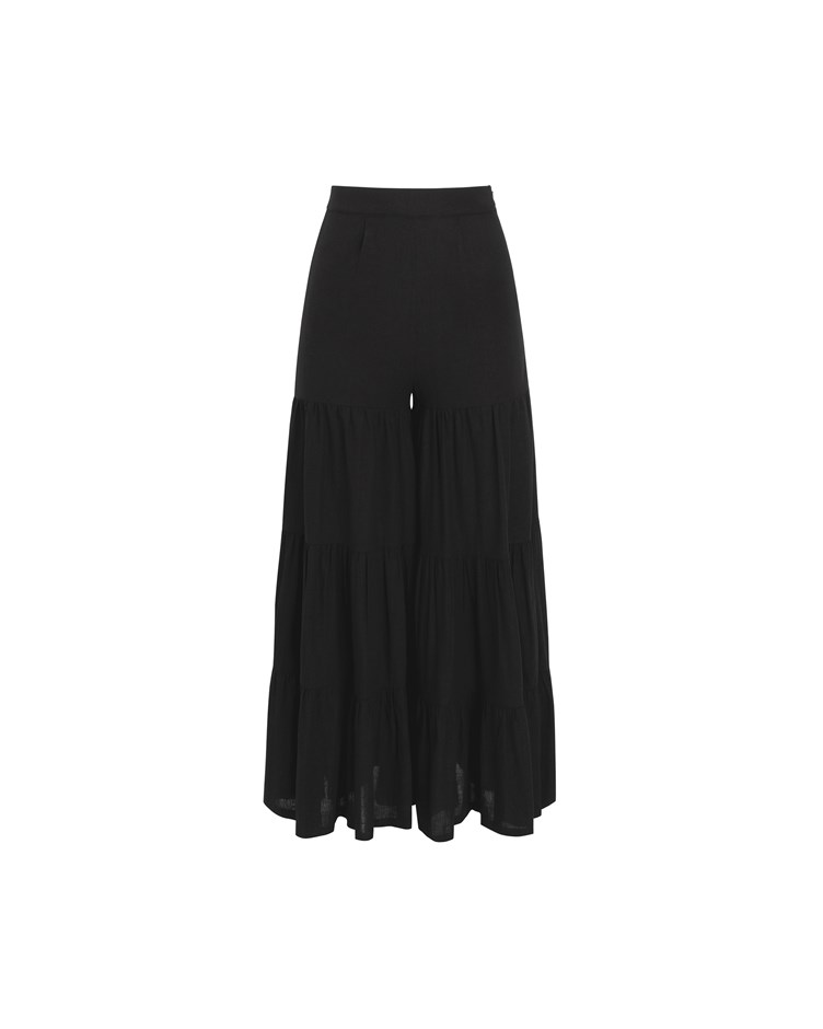 Ruffle Wide Leg Trousers