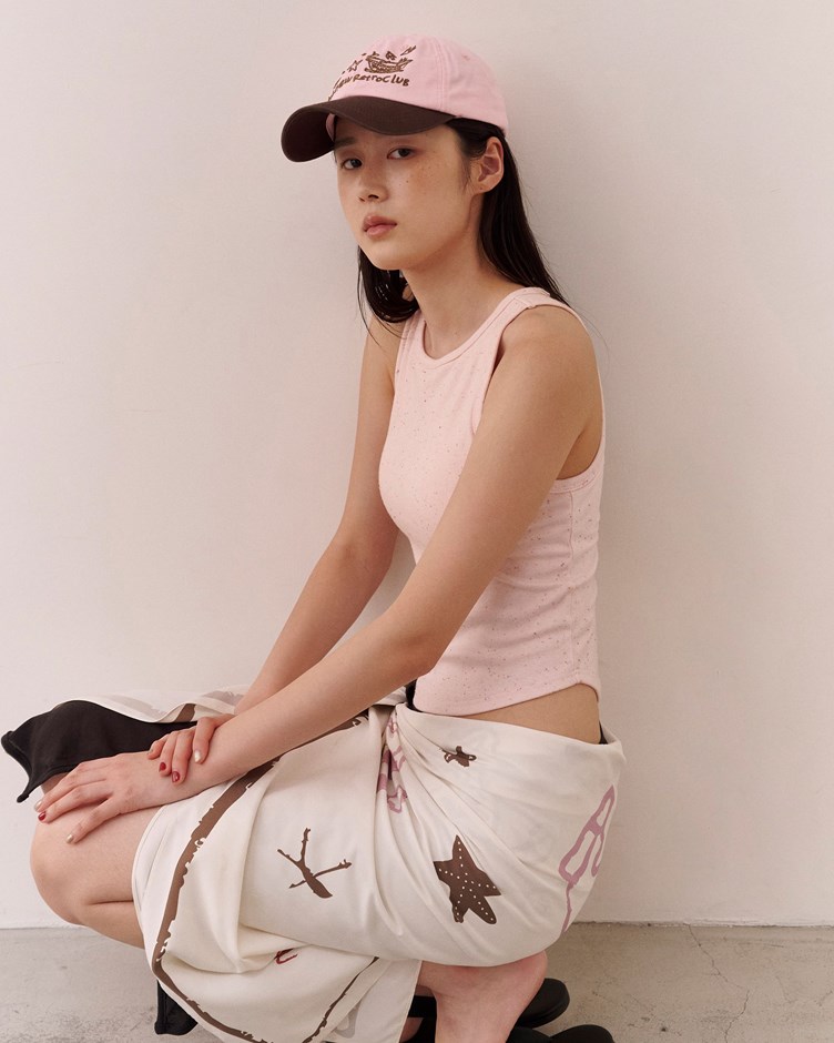 舒適糖粒感削肩BRA TOP
