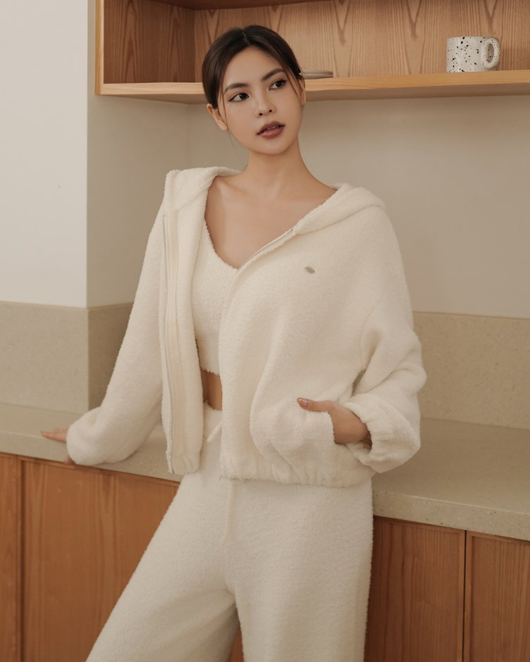 FLUFFY連帽拉鍊外套