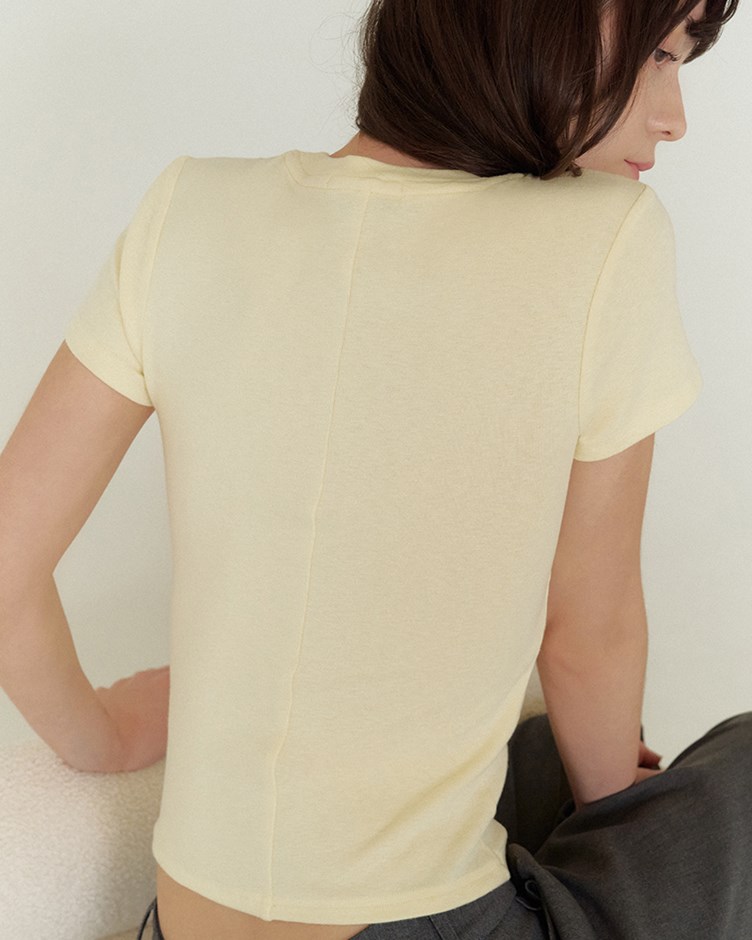 柔軟竹節棉短袖上衣