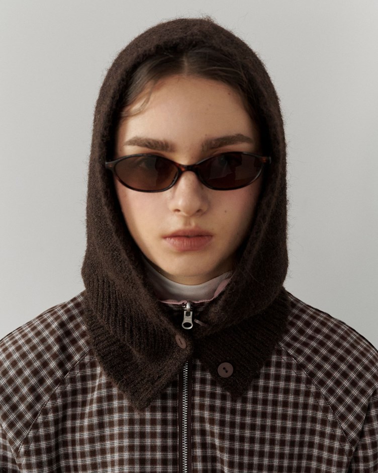 磨毛感排釦針織毛帽