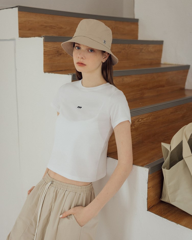 MIT 刺繡品牌LOGO圓領TEE