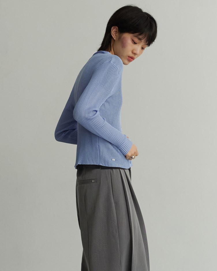 抗UV鏤空開襟針織衫