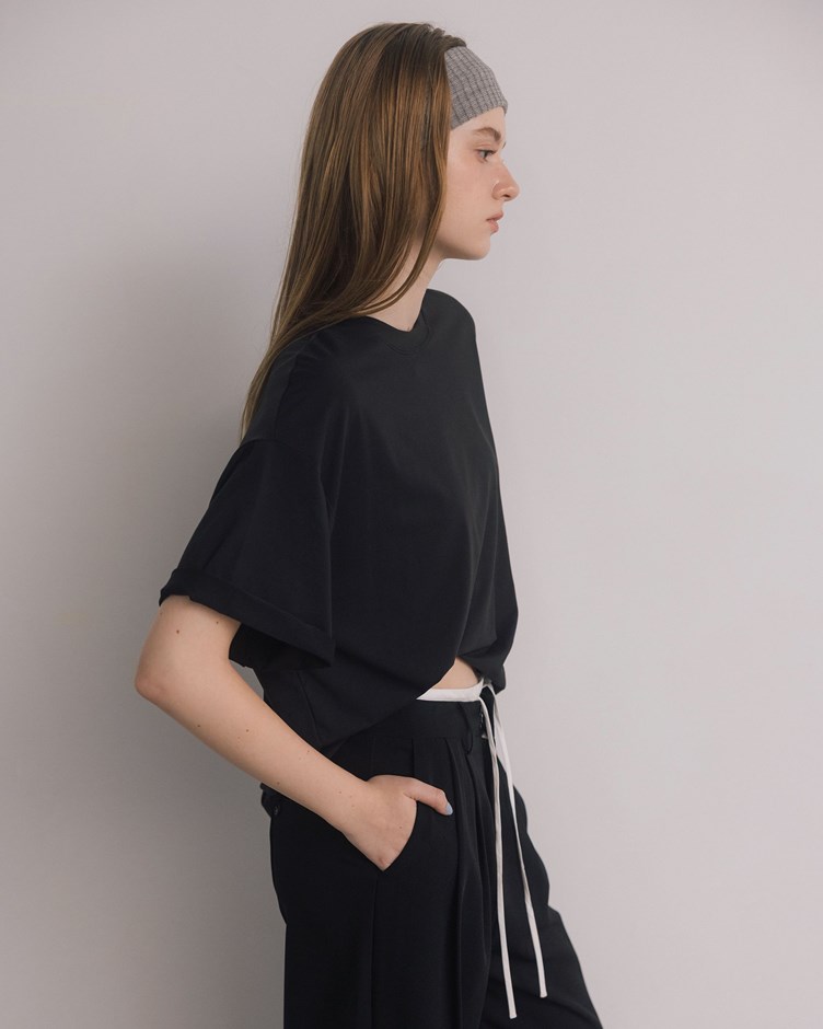 日常親膚涼感寬鬆圓領上衣(unisex)
