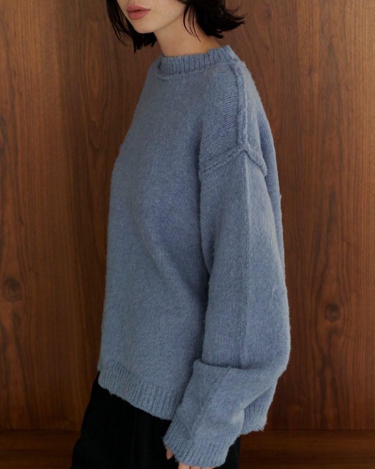 花紗磨毛感雙面穿寬鬆毛衣2.0(金針菇&黃大謙聯名款)