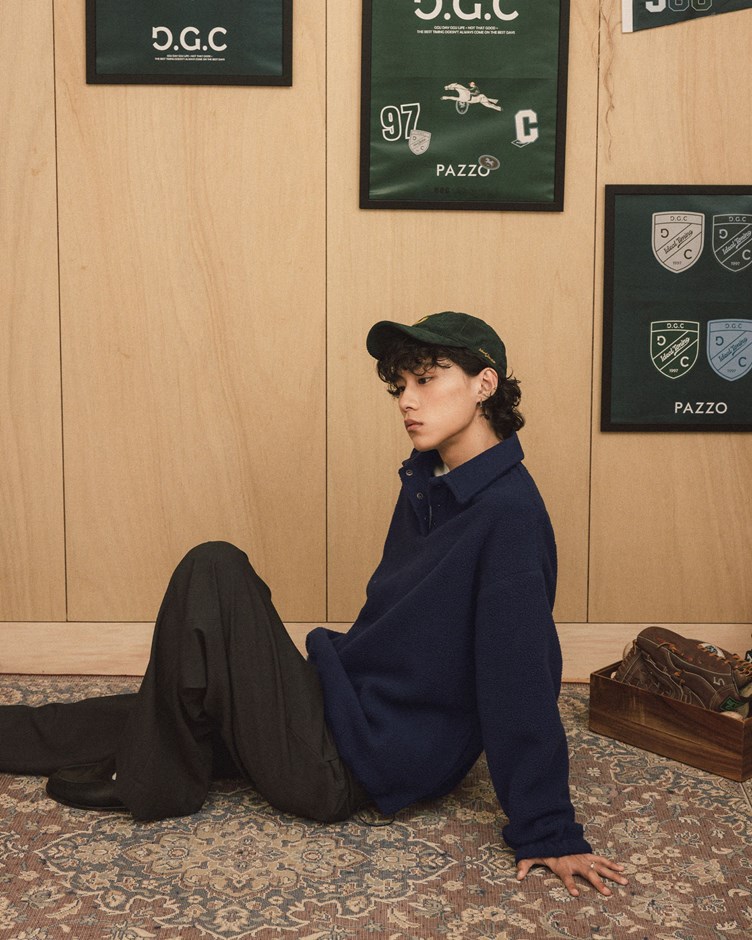 毛絨翻領開襟上衣(金針菇&黃大謙聯名款)