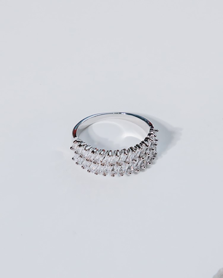 設計工藝-閃耀雙排鑽戒指
