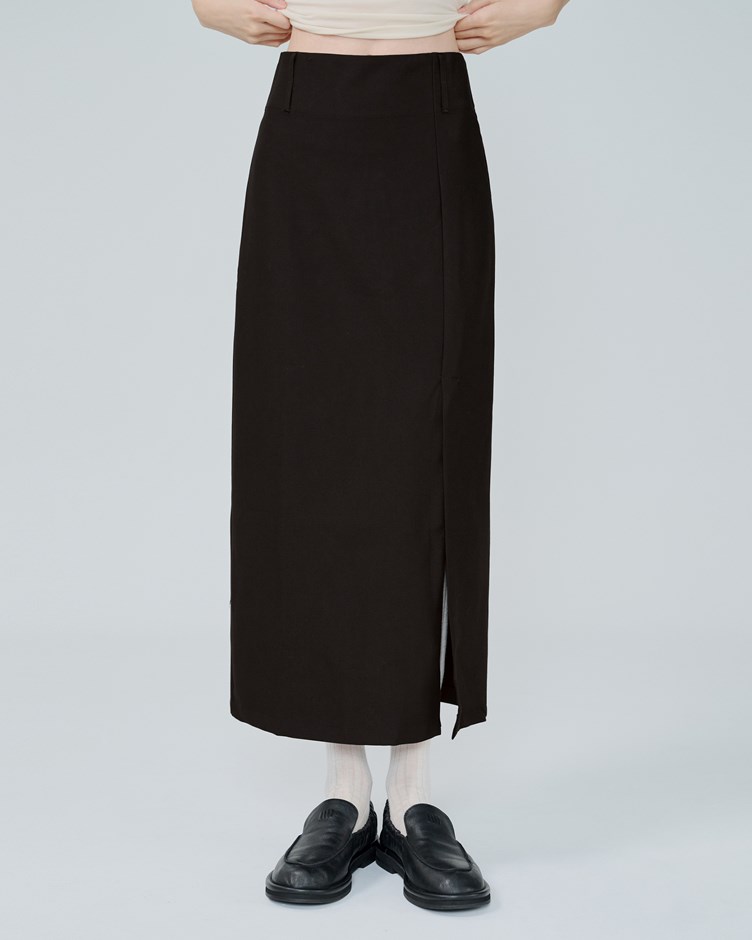 修身單衩直筒西裝裙2.0