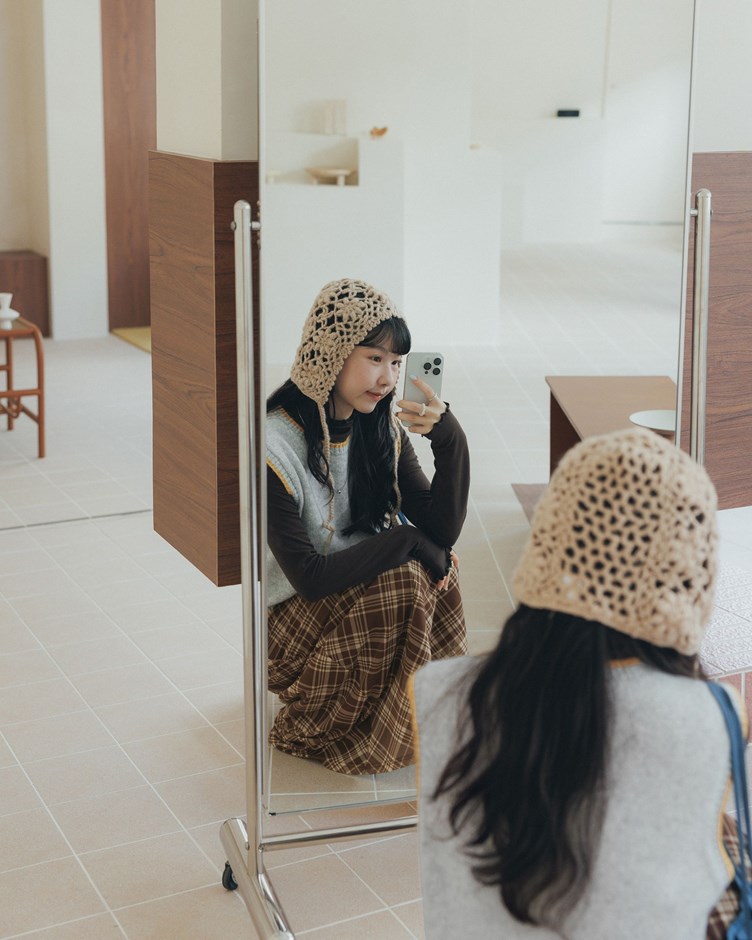 PROJECT.M 高彈內磨毛高領捲邊上衣