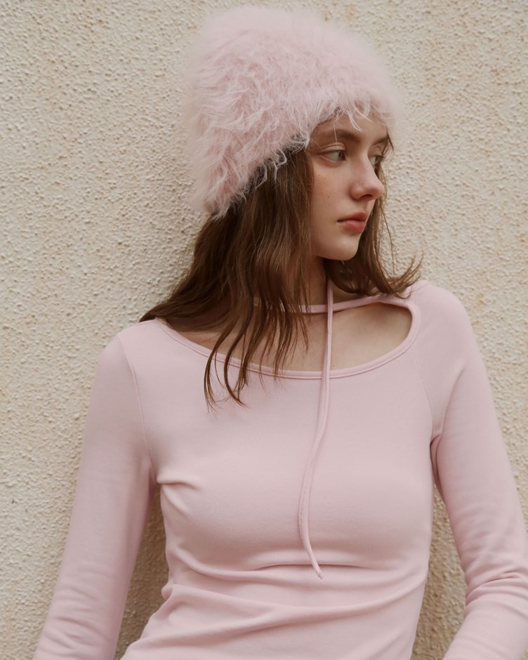 羊絨綁帶造型上衣