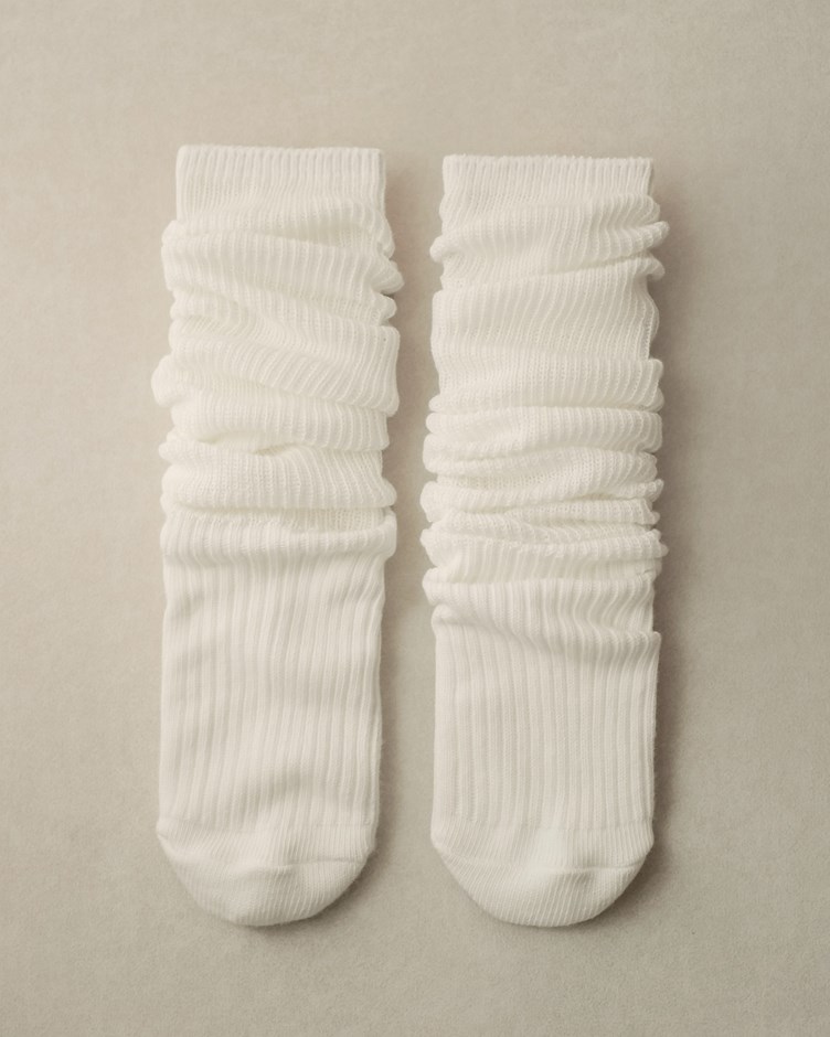 粗針長筒堆堆襪
