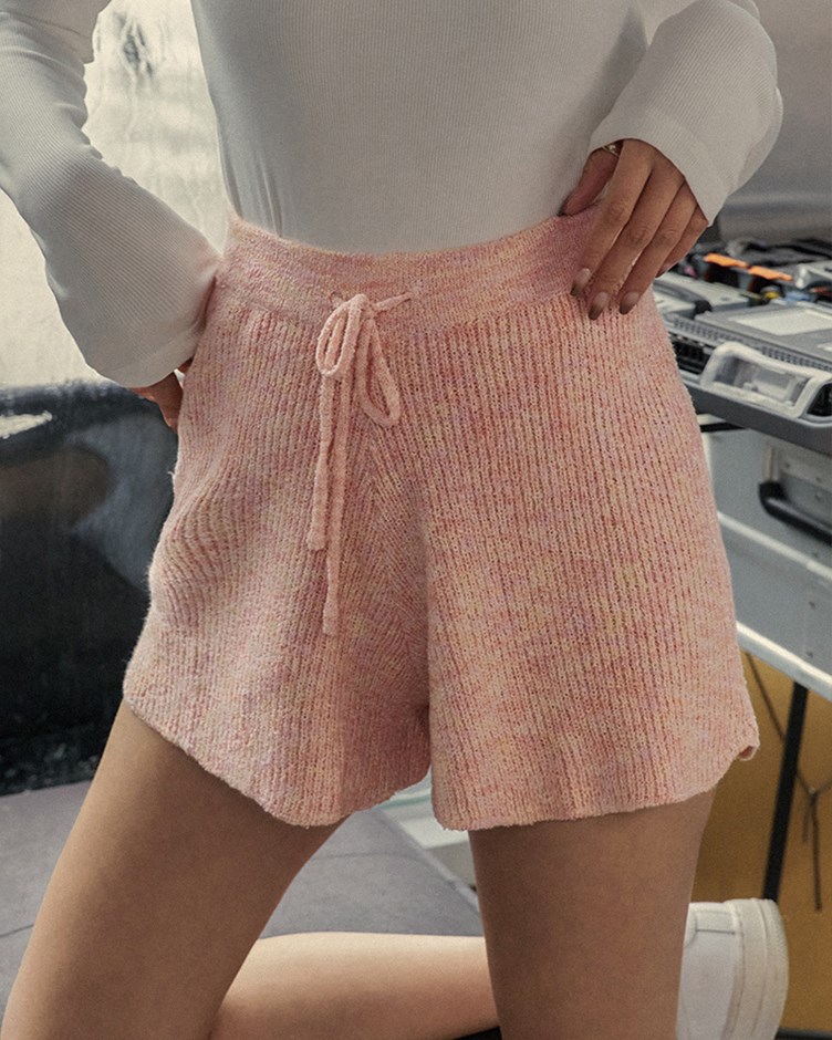 圈圈紗針織短褲