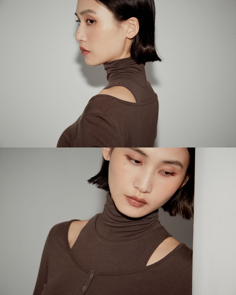 MIT柔彈發熱U領長袖BRATOP上衣(背心+上衣)