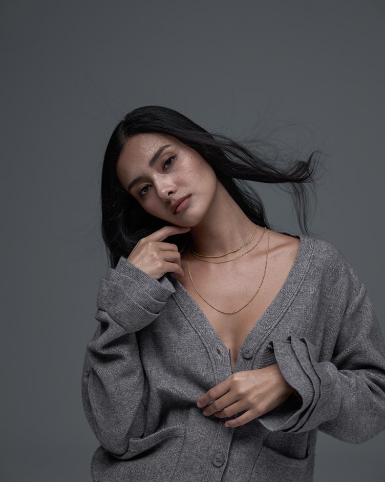 柔暖荷葉層次感針織外套