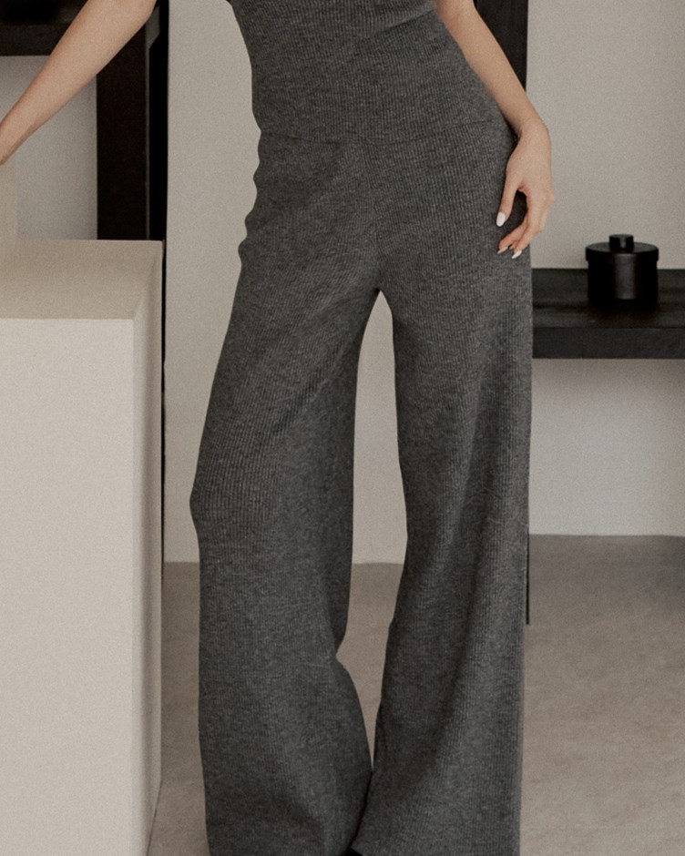 好身材厚針織長褲