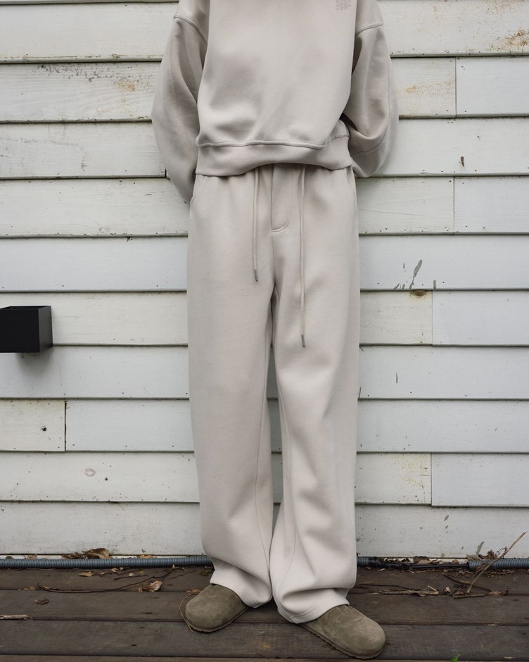 品牌LOGO厚磅腰鬆緊抽繩長褲