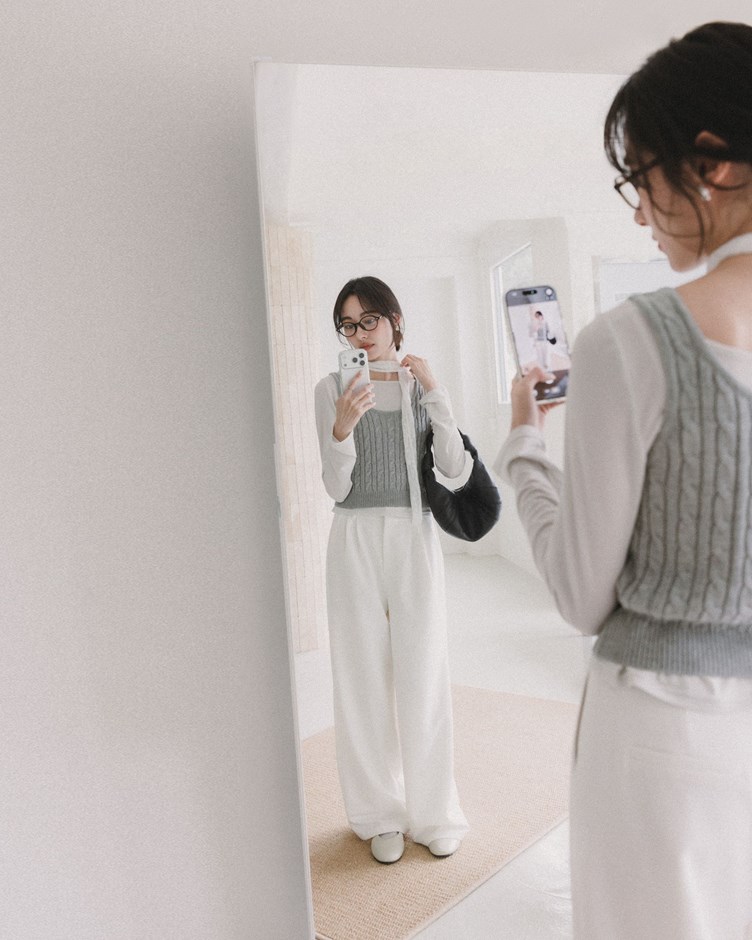 率性打摺西裝長褲